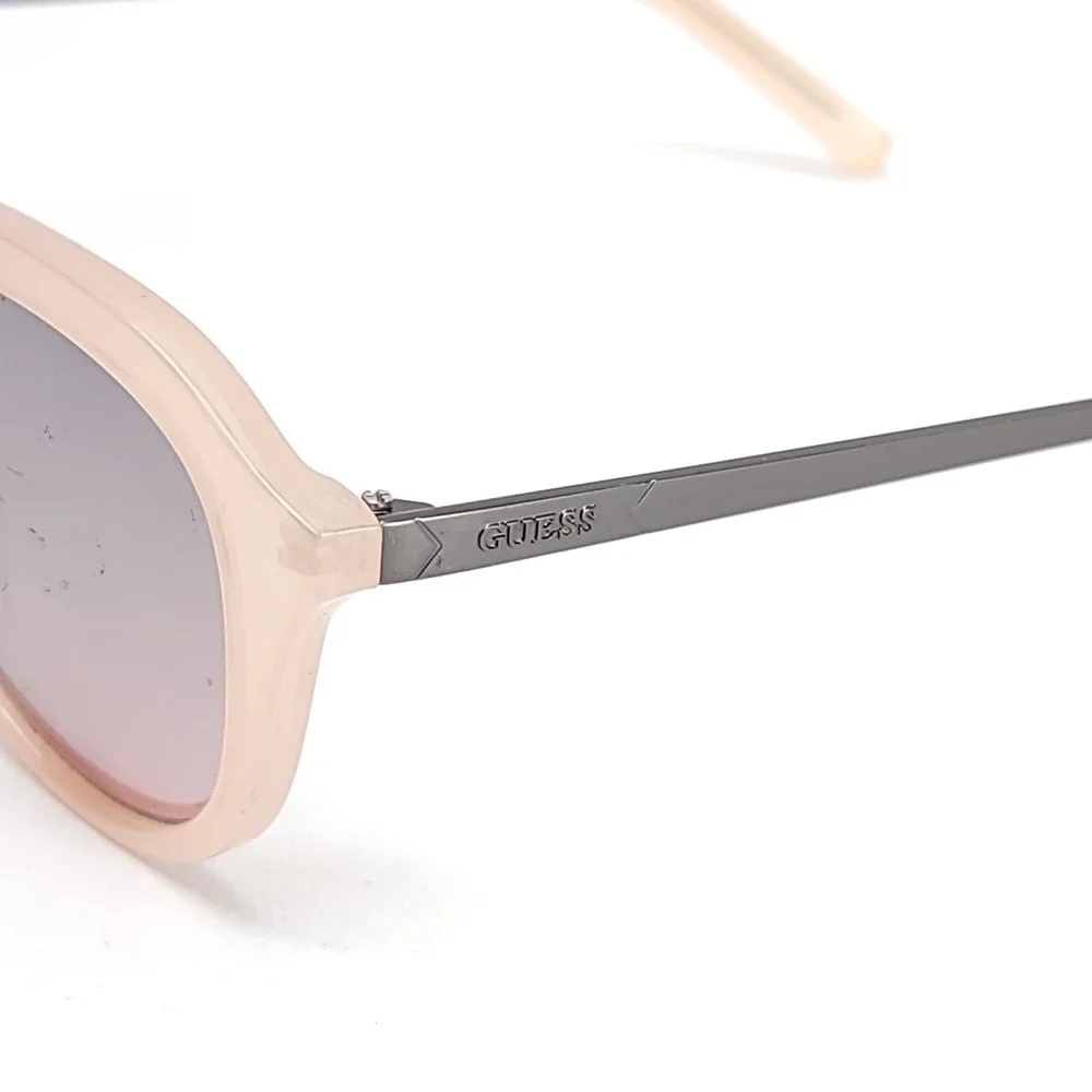 GUESS GF0310 Pink/Pink Gunmetal Womens Sunglasses Metal Plastic Mirror Lense‎